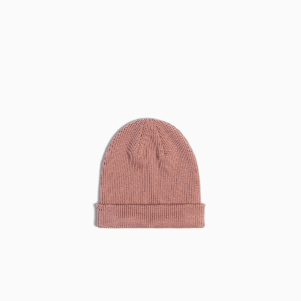 Merino Wool Ribbed Beanie - Dusty Rose - Princess and the Pea