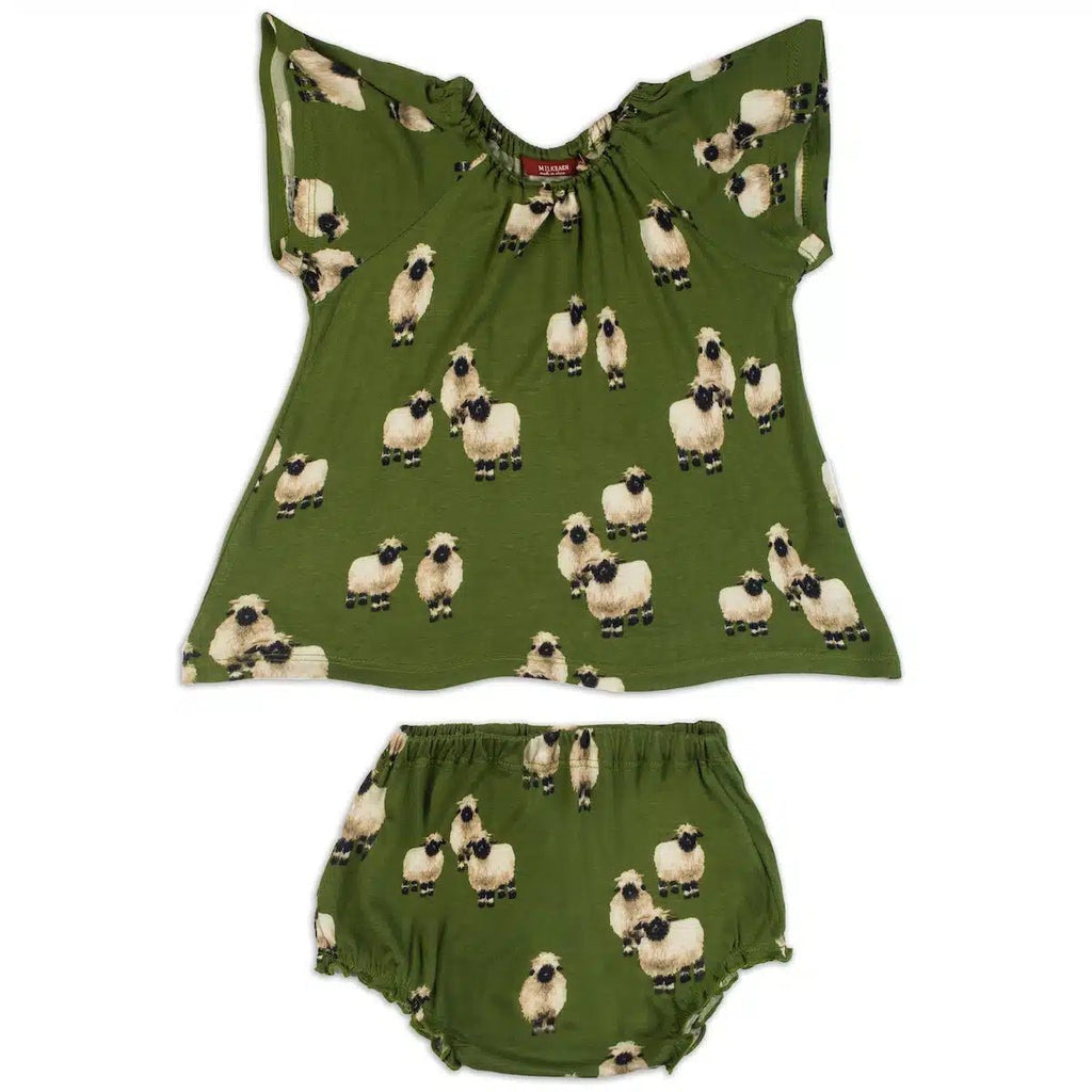 Milkbarn Bamboo Dress & Bloomer Valais Sheep - Princess and the Pea