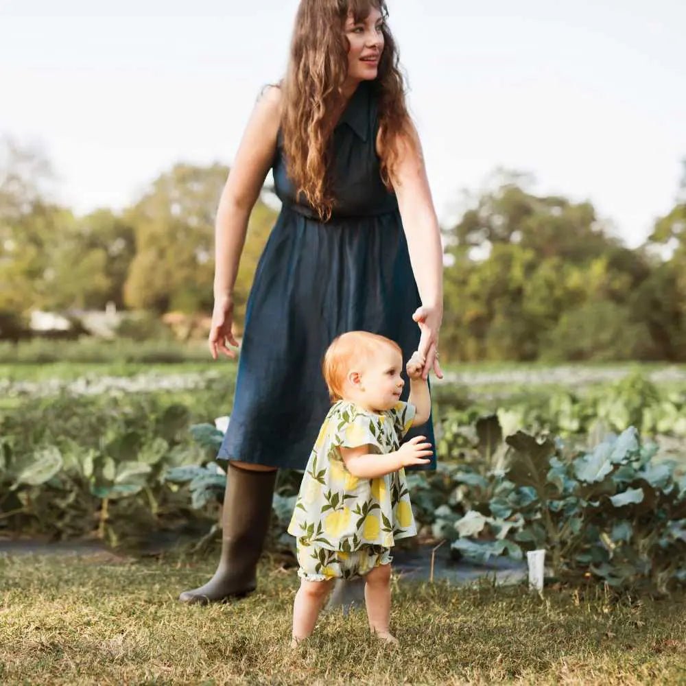 Milkbarn Organic Dress & Bloomer Set Lemon - Princess and the Pea
