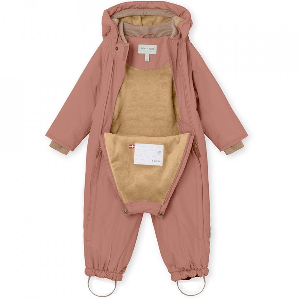 Mini A Ture - Wisti fleece lined snowsuit - Wood Rose - Princess and the Pea