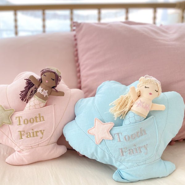 MON AMI - MIMI MERMAID TOOTH FAIRY PILLOW & DOLL SET - Princess and the Pea