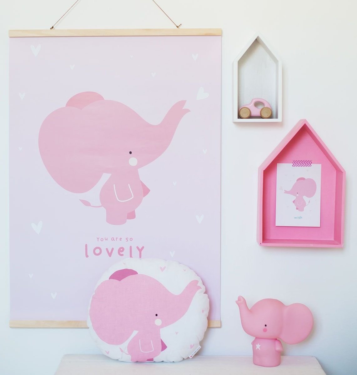 Money Box - Pink Elephant - Princess and the Pea