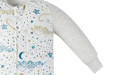 Nest Designs 1.0 TOG Bamboo Long Sleeve Footed Sleep Bag - Stars White - Princess and the Pea