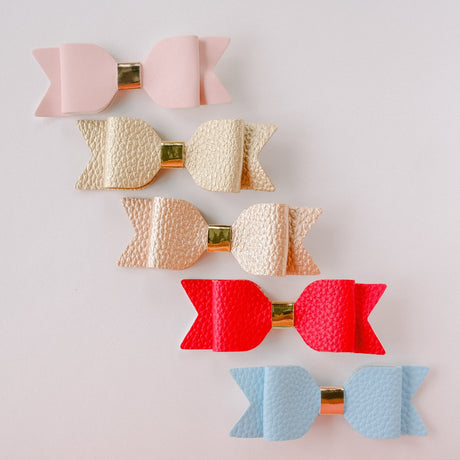 Olivia Classic Bow Hair Clip Set - Princess and the Pea