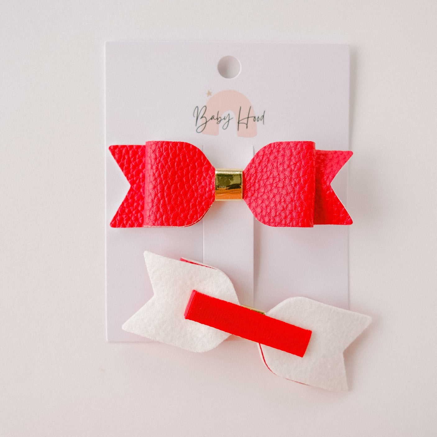 Olivia Classic Bow Hair Clip Set - Princess and the Pea