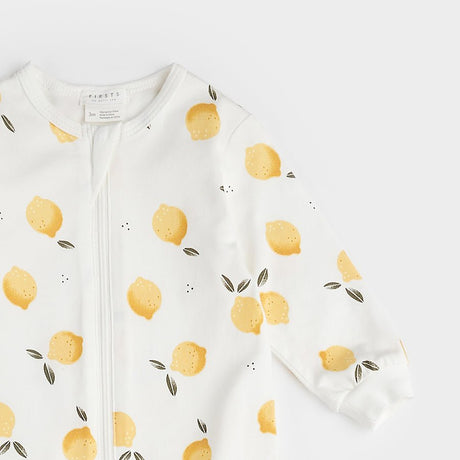 Petit Lem Lemon Print Sleeper - Princess and the Pea