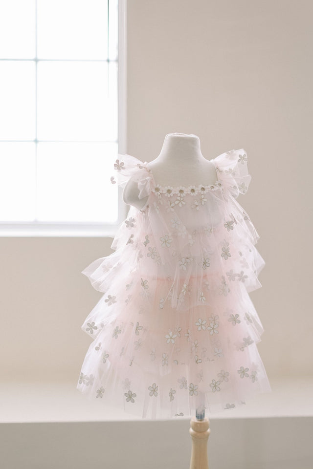 PETITE HAILEY Daisy Layered Tutu Pink - Princess and the Pea