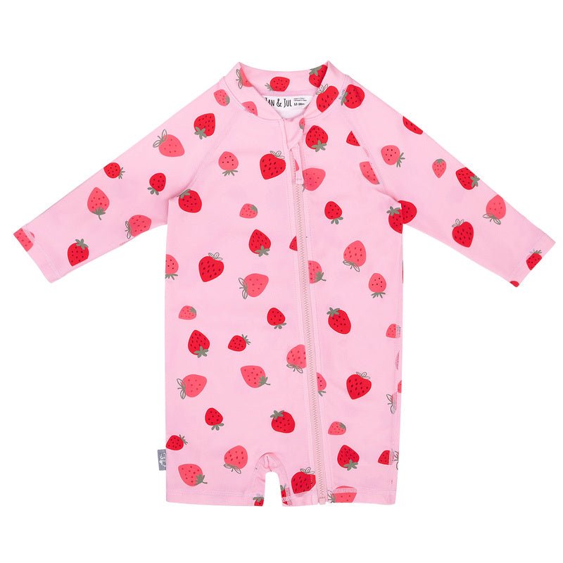 Pink Strawberry | 1-pc Girls' UV Suimsuit - Princess and the Pea