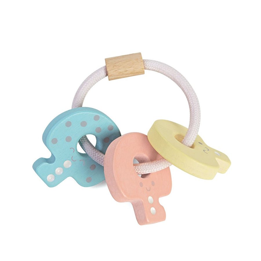 PlanToys Baby Key Rattle - Pastel - Princess and the Pea