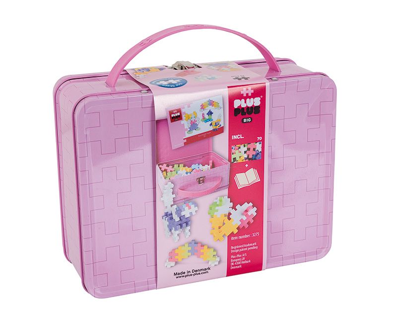 PlusPlus Metal Suitcase - Big Pastel - 70 pcs - Princess and the Pea