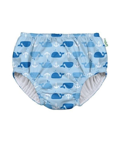 Pull-up Reusable Absorbent Swimsuit Diaper Light Blue Anchor Whale - Princess and the Pea