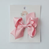 Satin Ribbon Bow - 3.5 X 2.5 Inches - Petal Pink - Princess and the Pea