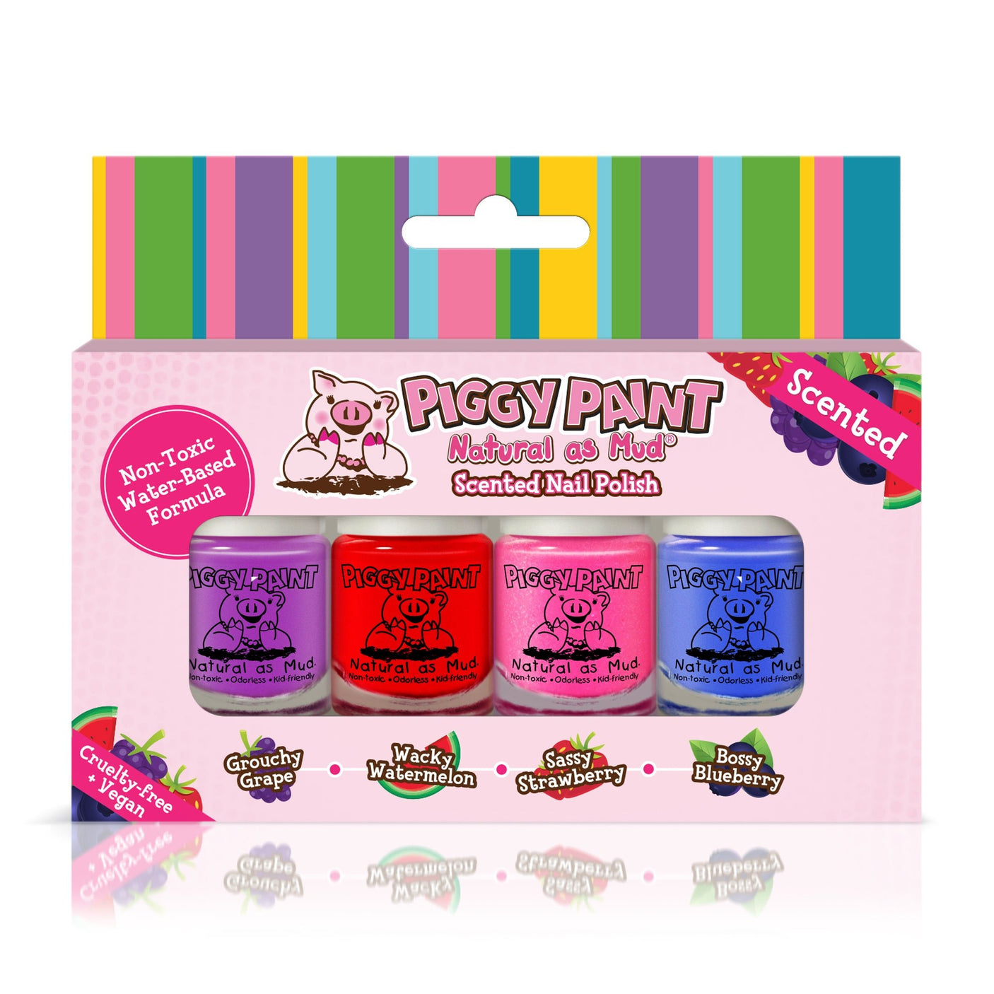 Scented - 4 Mini Nail Fruity Scented Polish Set - Princess and the Pea