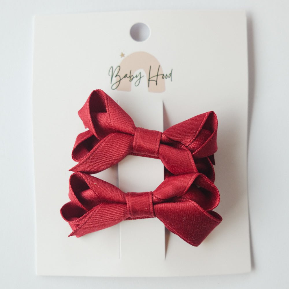 Silky Bow Duo - Crimson - Princess and the Pea