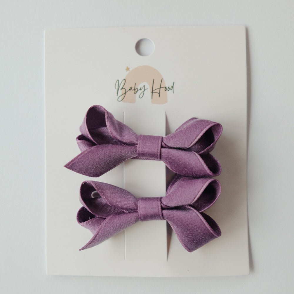 Silky Bow Duo - Grape - Princess and the Pea