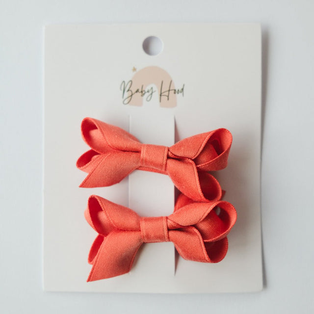 Silky Bow Duo - Orange - Princess and the Pea