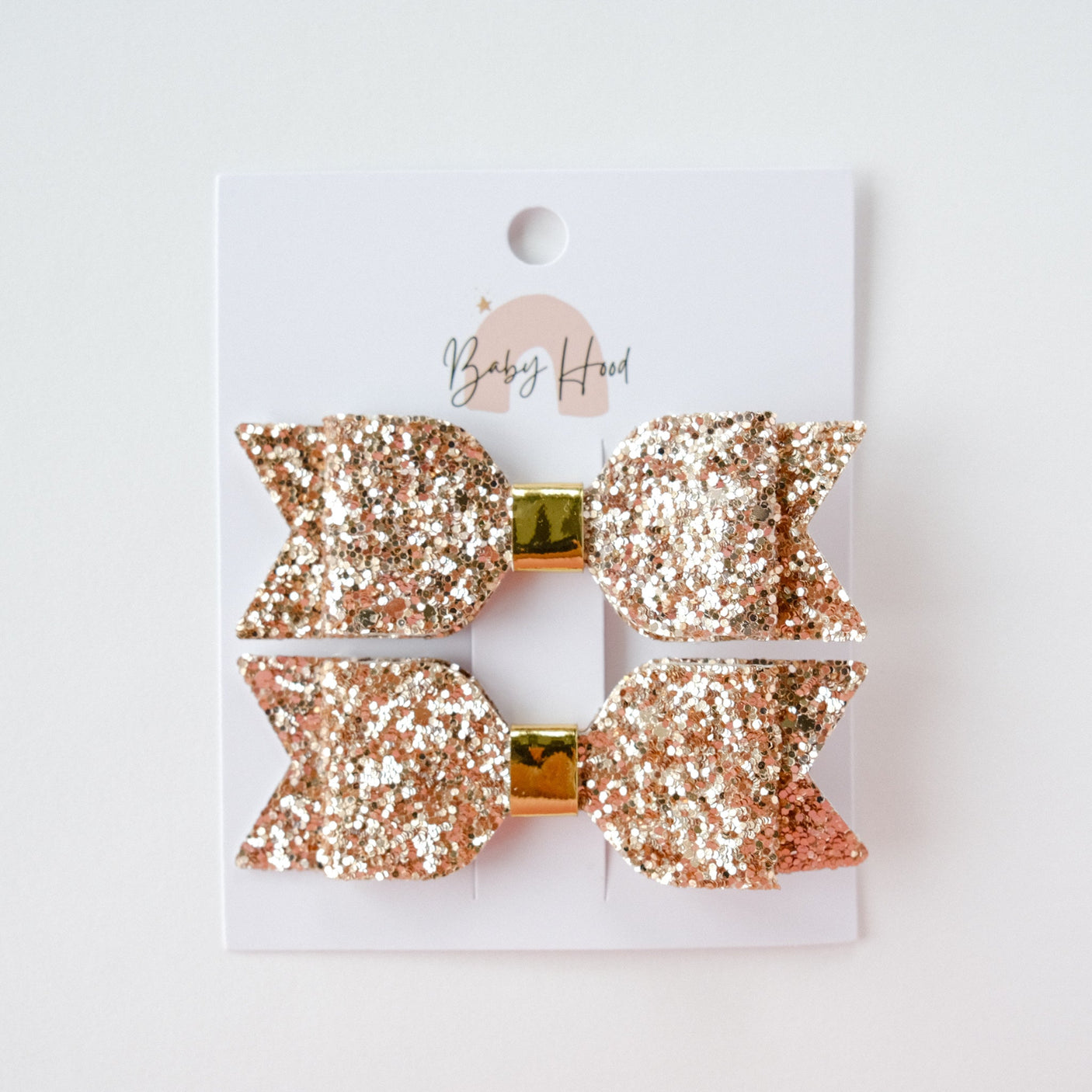 Sophia Classic Glitter Bow Hair Clip Set - Princess and the Pea