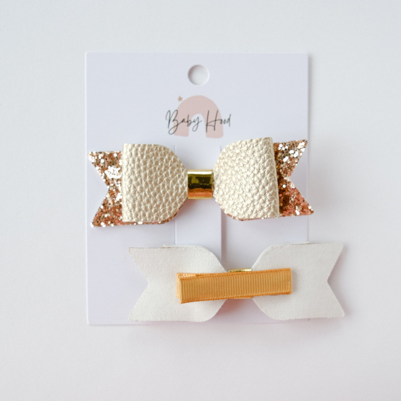 Sophia Classic Glitter Bow Hair Clip Set - Princess and the Pea