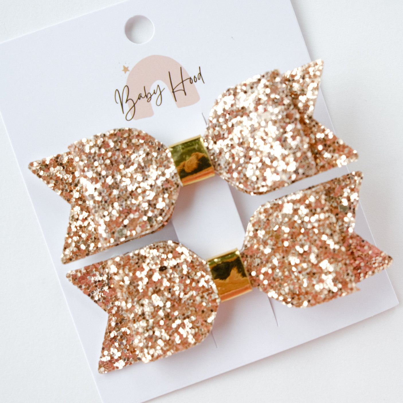 Sophia Classic Glitter Bow Hair Clip Set - Princess and the Pea