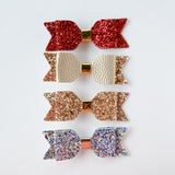 Sophia Classic Glitter Bow Hair Clip Set - Princess and the Pea