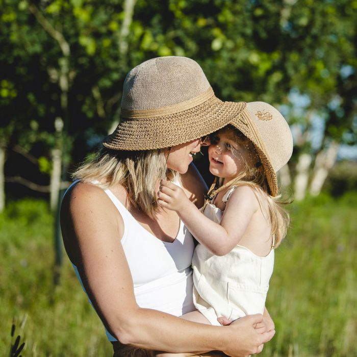 Straw Beach Hat in Tan - Princess and the Pea