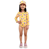 Summer Citrus | 1-pc Girls' UV Suimsuit - Princess and the Pea