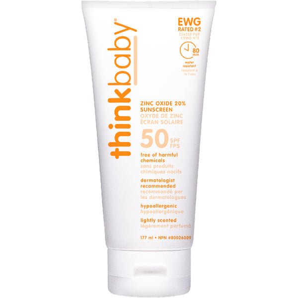 ThinkBaby Mineral Based Sunscreen Lotion SPF 50+ 177ml – Princess and ...