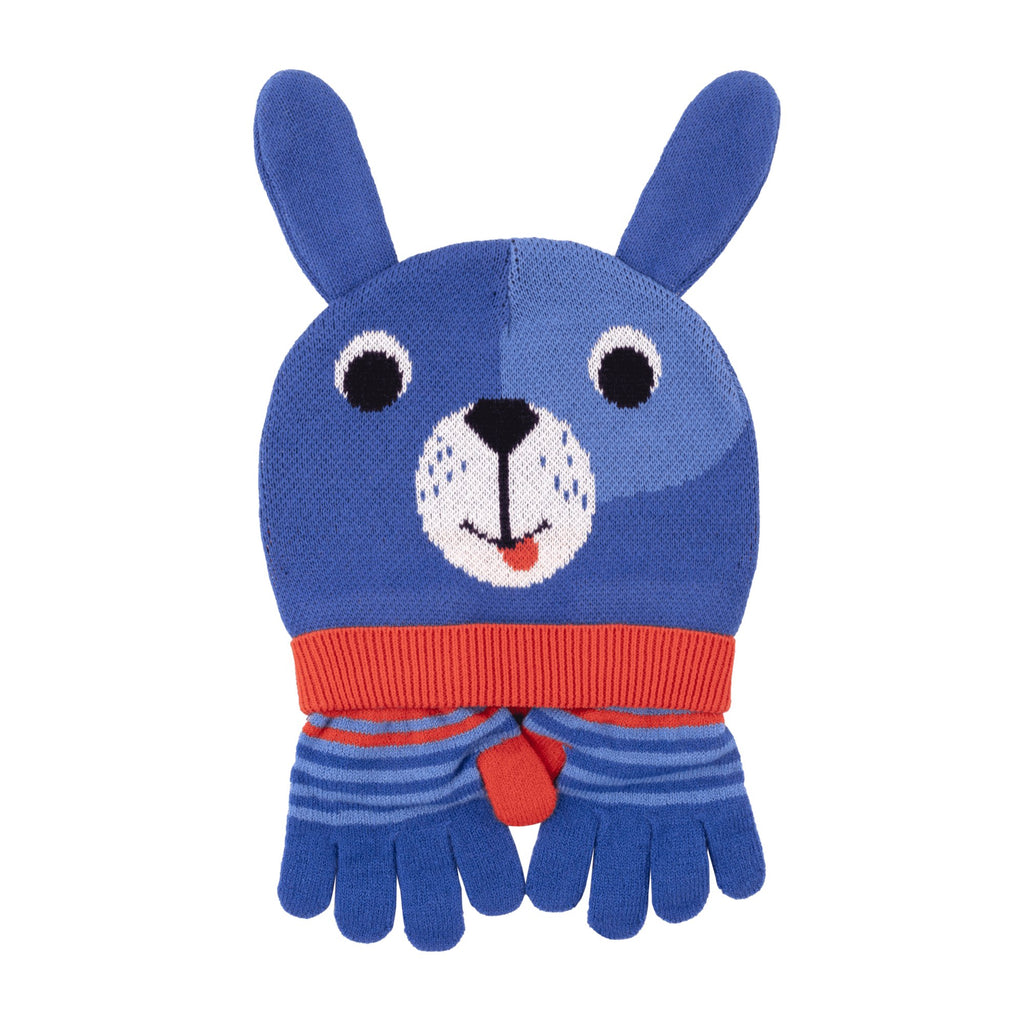 Toddler/Kids Winter Beanie Hat & Gloves Set - Duff the Dog - Princess and the Pea