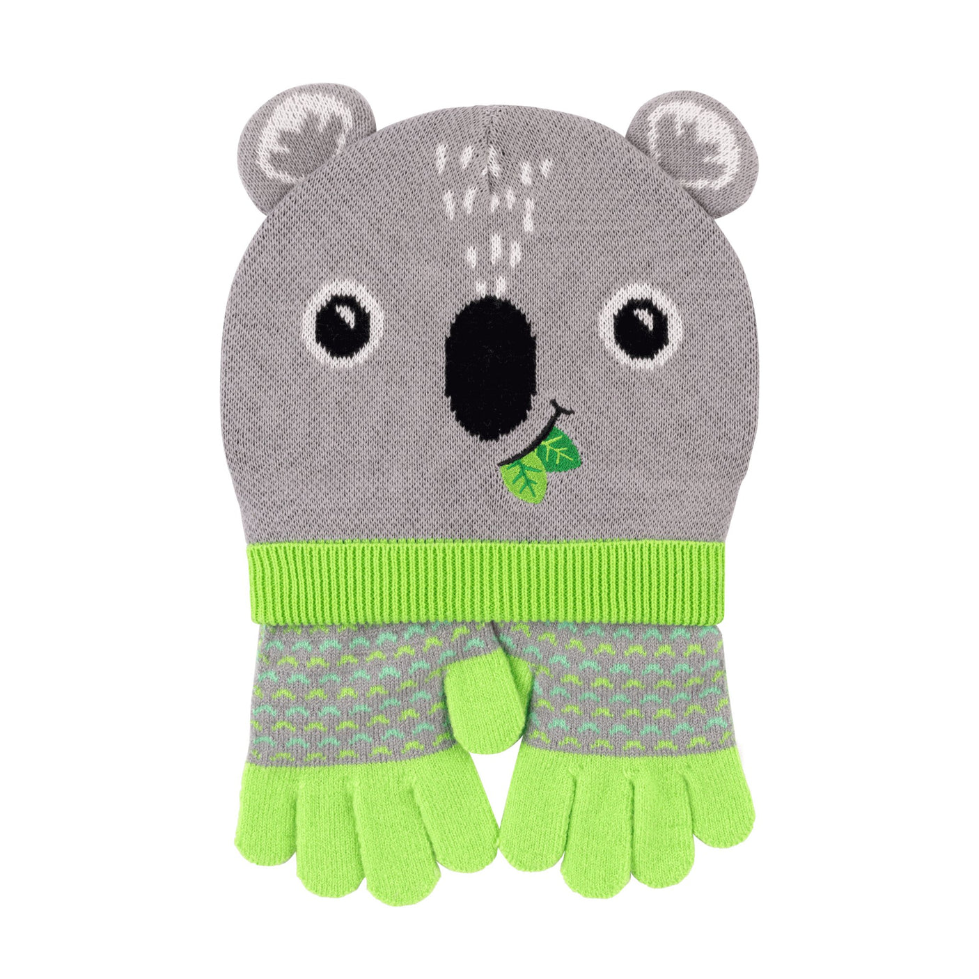 Toddler/Kids Winter Beanie Hat & Gloves Set - Kai the Koala - Princess and the Pea