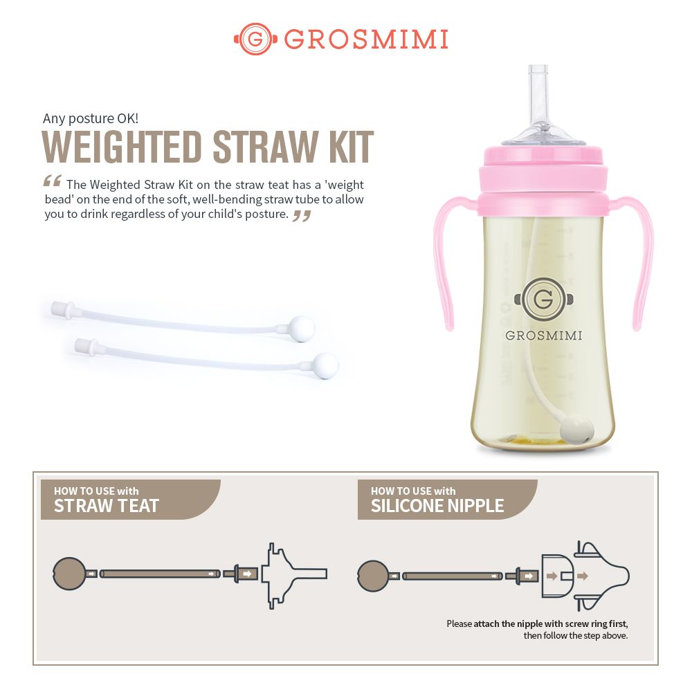 Grosmimi] Replacement Straw + Teats